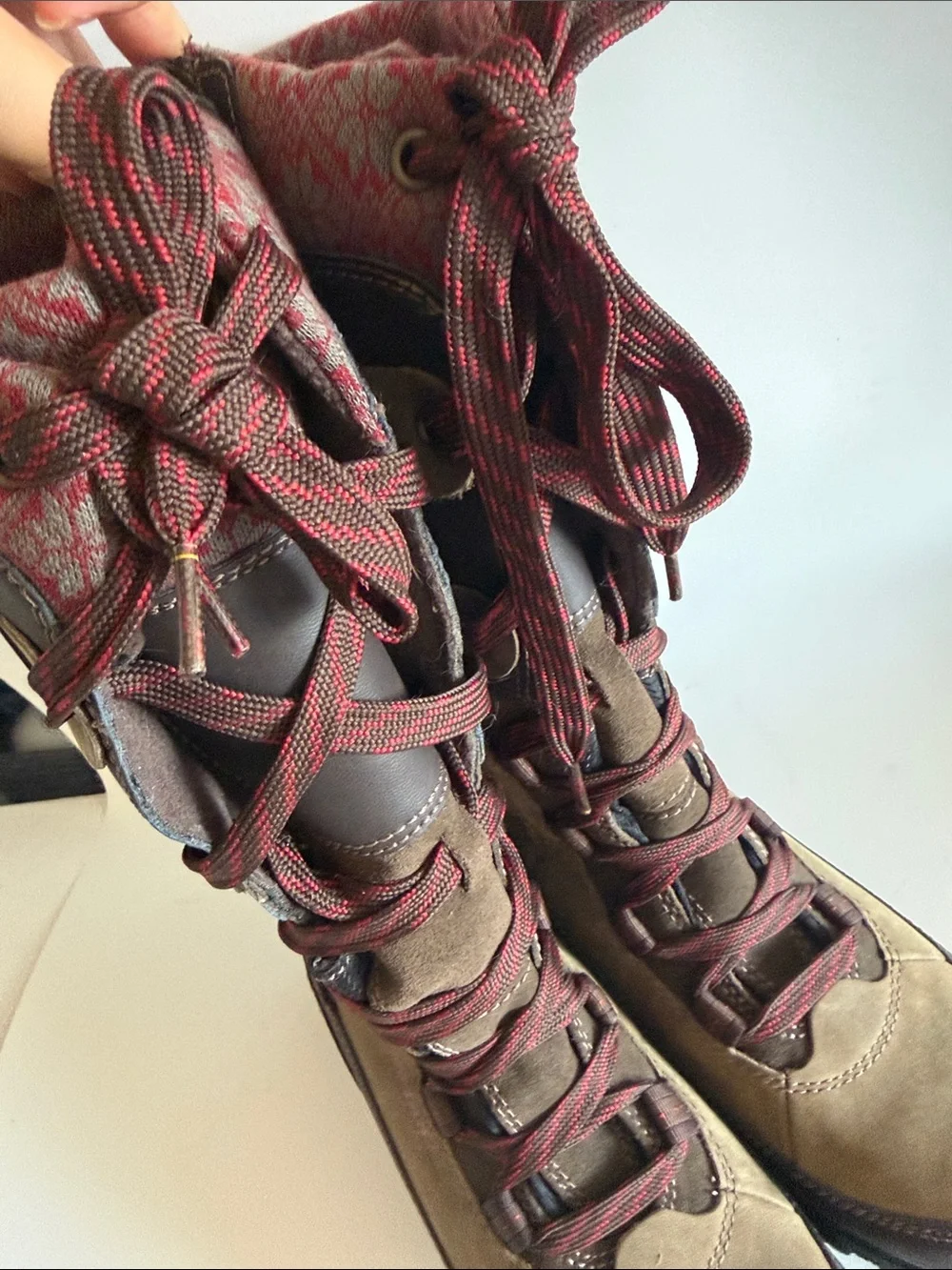 Merrell Womens Tall Winter Lace Up Side Zip Boots size 8